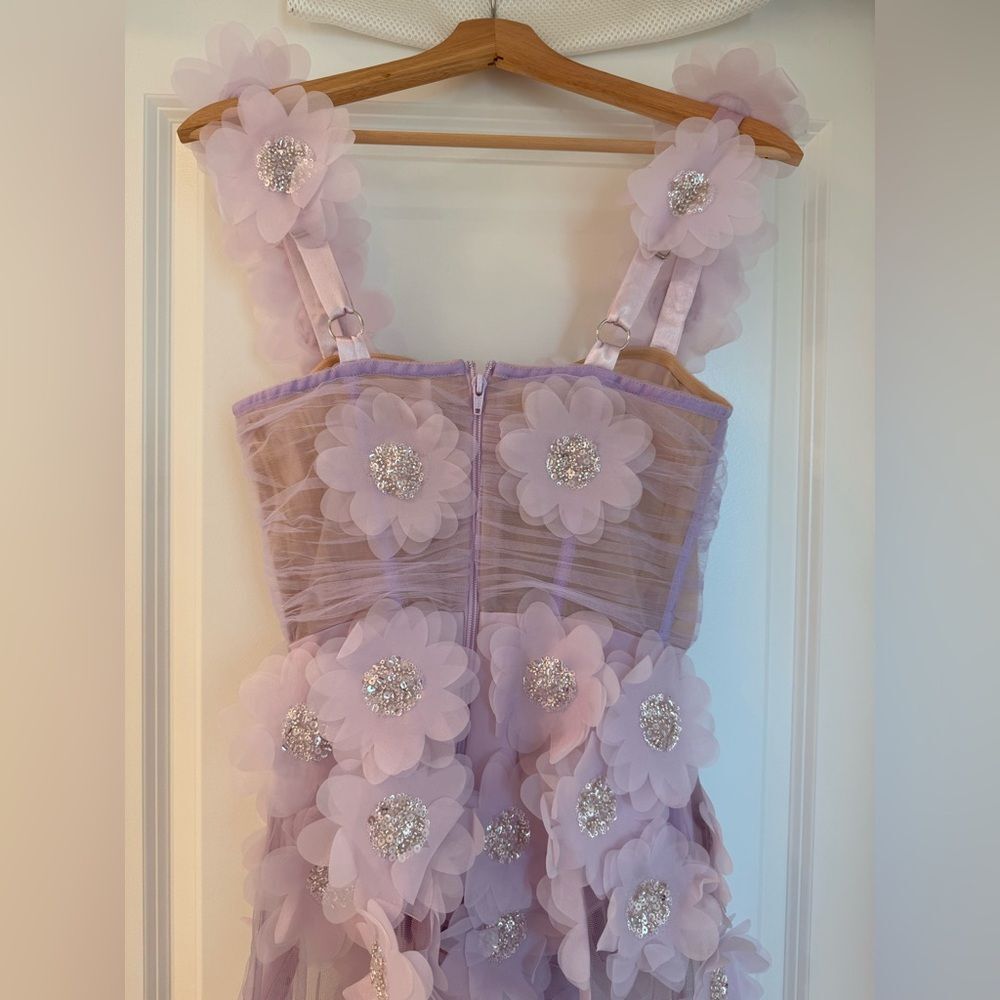 NEW BRONX AND BANCO Rosalie Lilac Lavender Floral Gown, wedding guest max - Picture 11 of 13